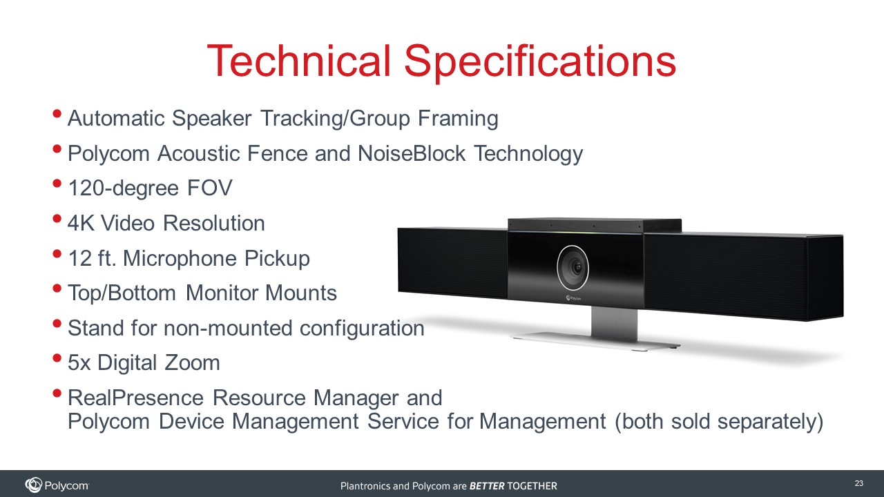 Polycom Studio | Huddle Room Video Conferencing Camera & Speaker